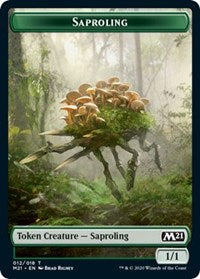 Saproling // Zombie Double-sided Token [Core Set 2021 Tokens] | Rock City Comics