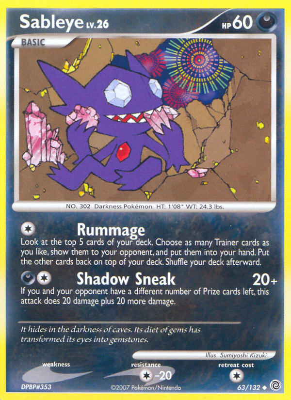 Sableye (63/132) [Diamond & Pearl: Secret Wonders] | Rock City Comics