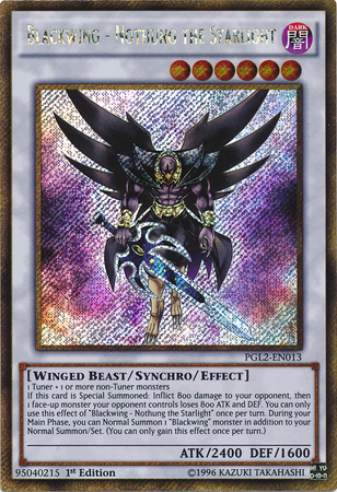 Blackwing - Nothung the Starlight [PGL2-EN013] Gold Secret Rare | Rock City Comics