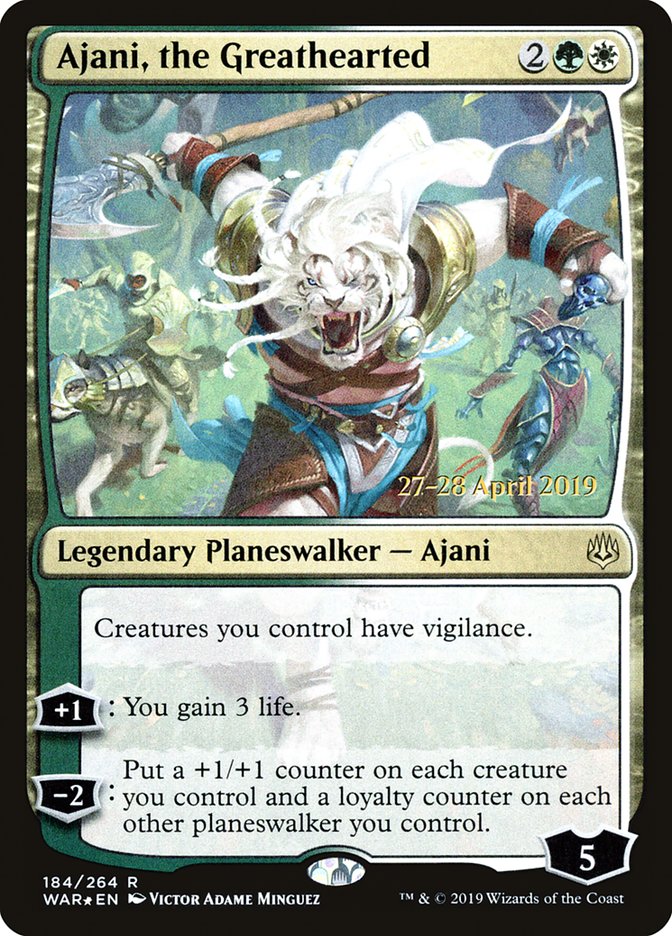 Ajani, the Greathearted  [War of the Spark Prerelease Promos] | Rock City Comics