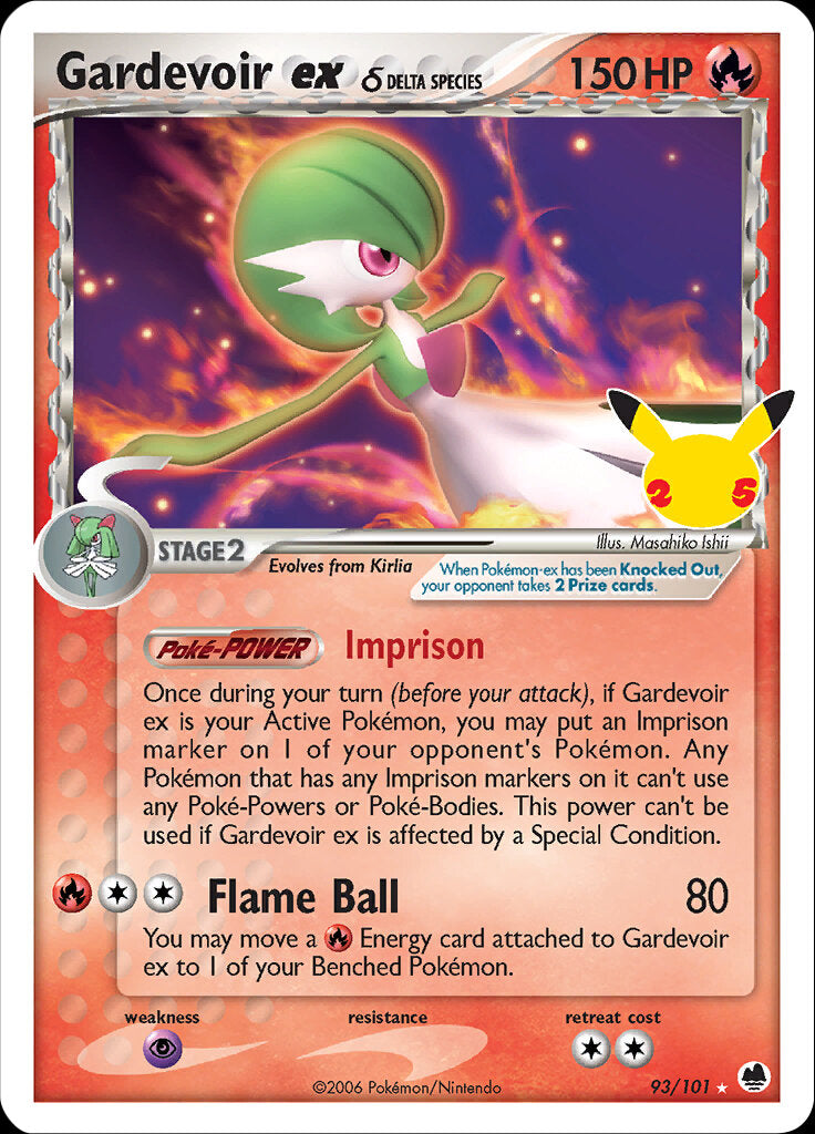 Gardevoir ex (93/101) (Delta Species) [Celebrations: 25th Anniversary - Classic Collection] | Rock City Comics