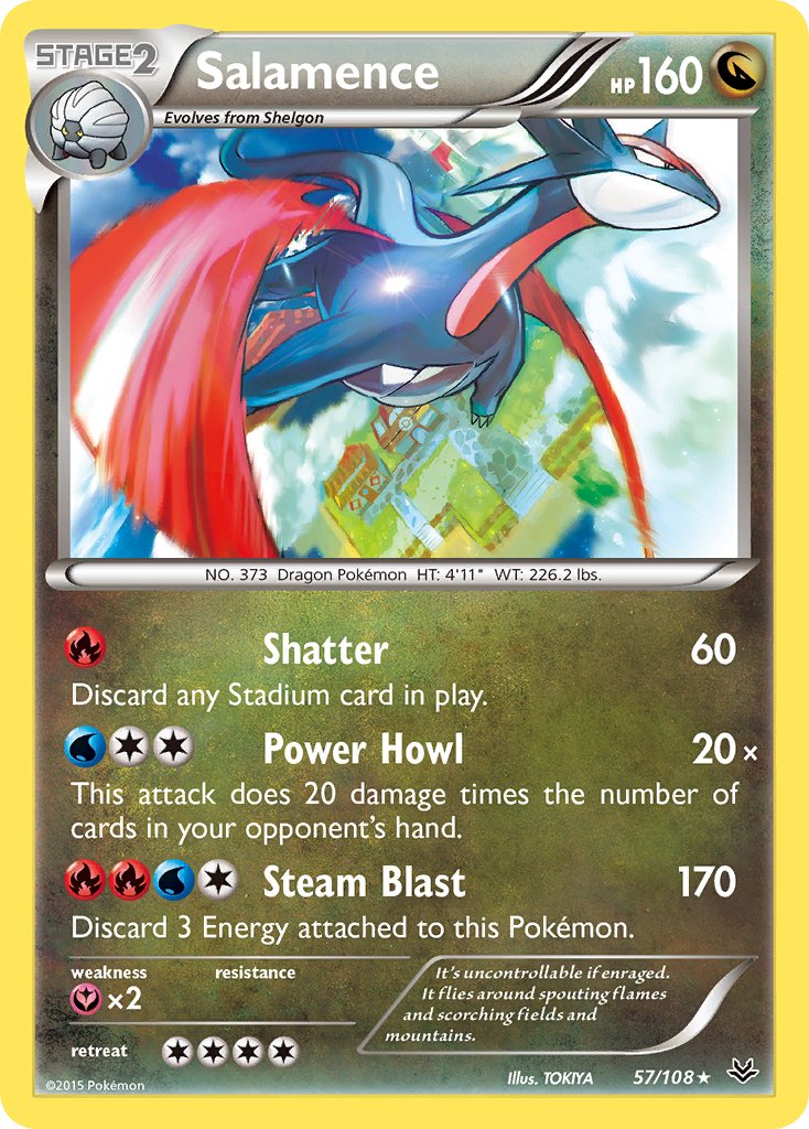 Salamence (57/108) (Theme Deck Exclusive) [XY: Roaring Skies] | Rock City Comics