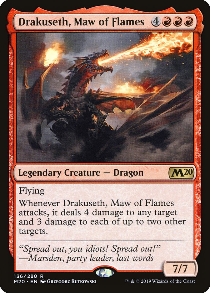 Drakuseth, Maw of Flames [Core Set 2020] | Rock City Comics