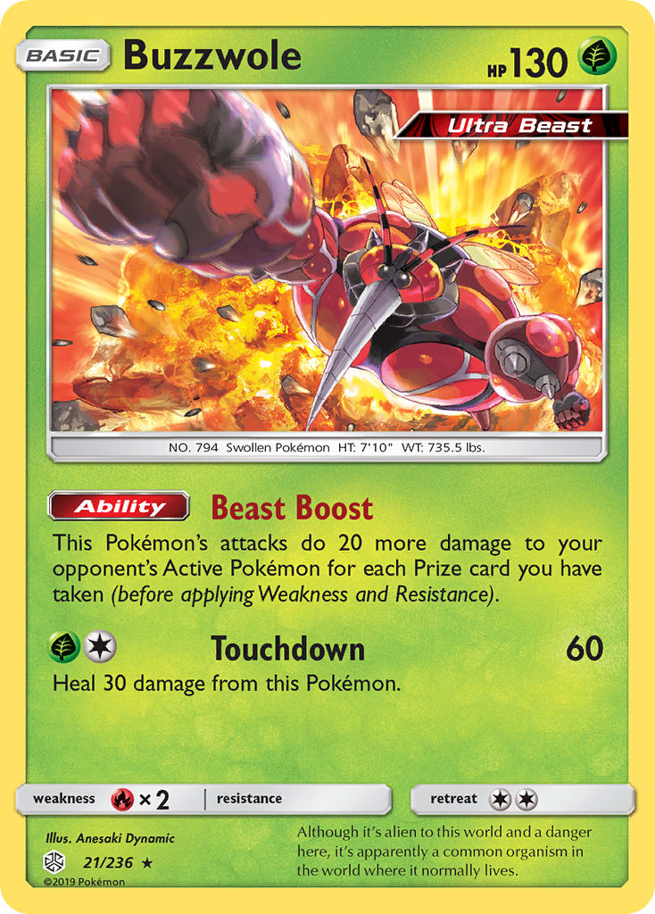 Buzzwole (21/236) [Sun & Moon: Cosmic Eclipse] | Rock City Comics