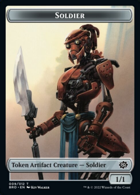 Powerstone // Soldier (009) Double-Sided Token [The Brothers' War Tokens] | Rock City Comics