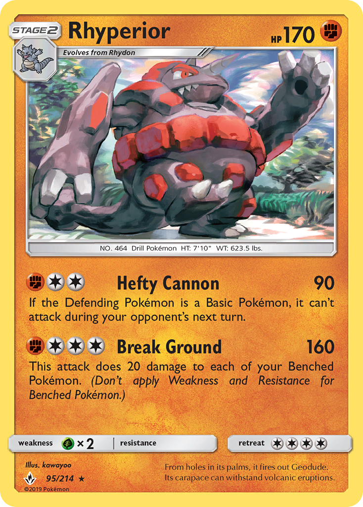 Rhyperior (95/214) [Sun & Moon: Unbroken Bonds] | Rock City Comics