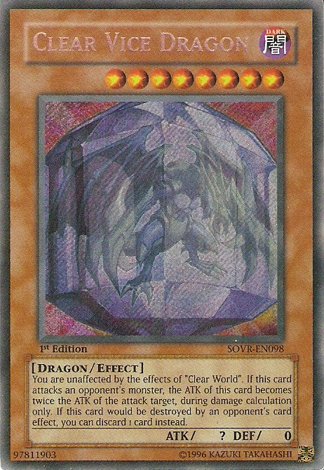 Clear Vice Dragon [SOVR-EN098] Secret Rare | Rock City Comics