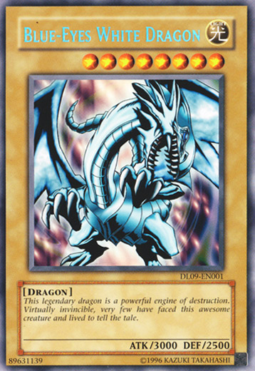 Blue-Eyes White Dragon (Blue) [DL09-EN001] Rare | Rock City Comics