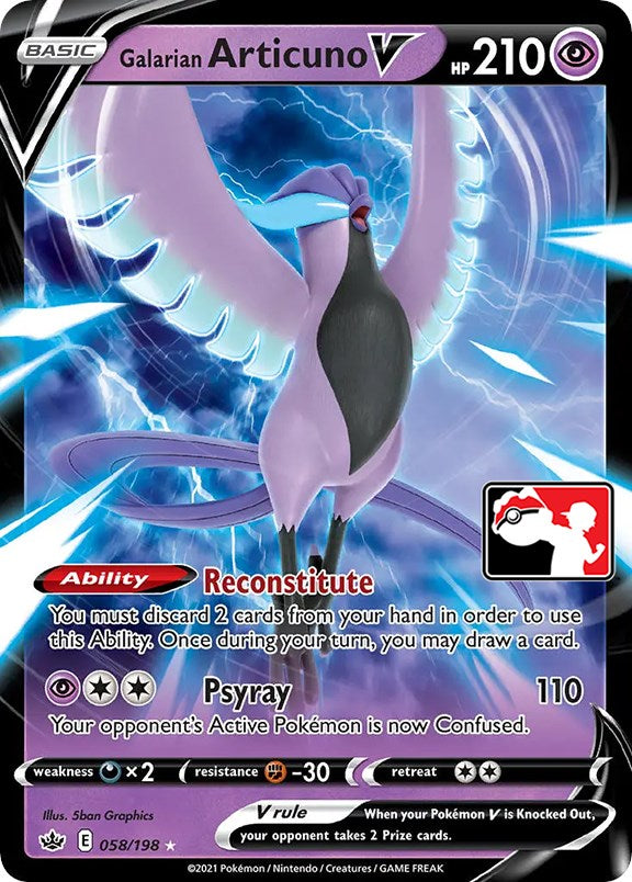 Galarian Articuno V (058/198) [Prize Pack Series One] | Rock City Comics