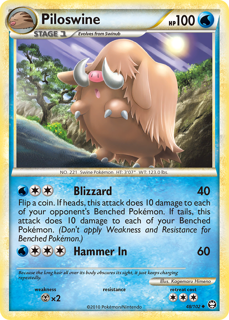 Piloswine (48/102) [HeartGold & SoulSilver: Triumphant] | Rock City Comics