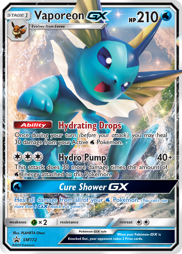 Vaporeon GX (SM172) [Sun & Moon: Black Star Promos] | Rock City Comics