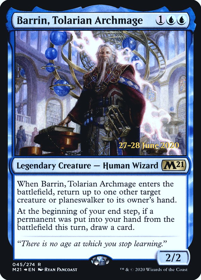 Barrin, Tolarian Archmage  [Core Set 2021 Prerelease Promos] | Rock City Comics