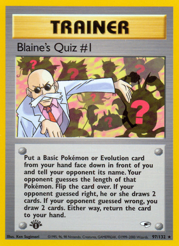Blaine's Quiz #1 (97/132) [Gym Heroes 1st Edition] | Rock City Comics