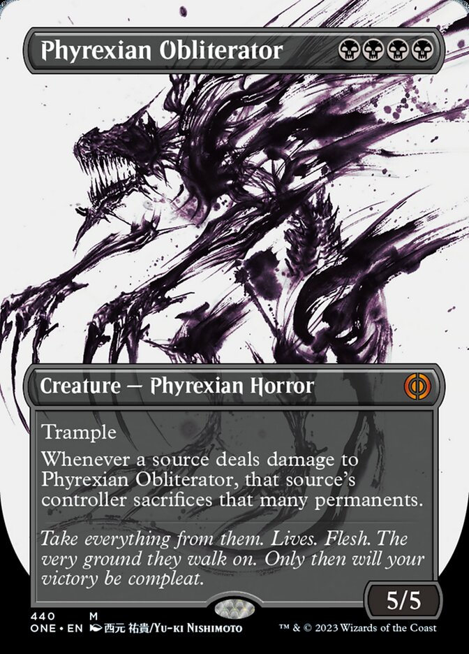 Phyrexian Obliterator (Borderless Ichor Step-and-Compleat Foil) [Phyrexia: All Will Be One] | Rock City Comics