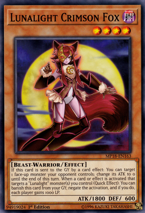 Lunalight Crimson Fox [MP18-EN163] Common | Rock City Comics