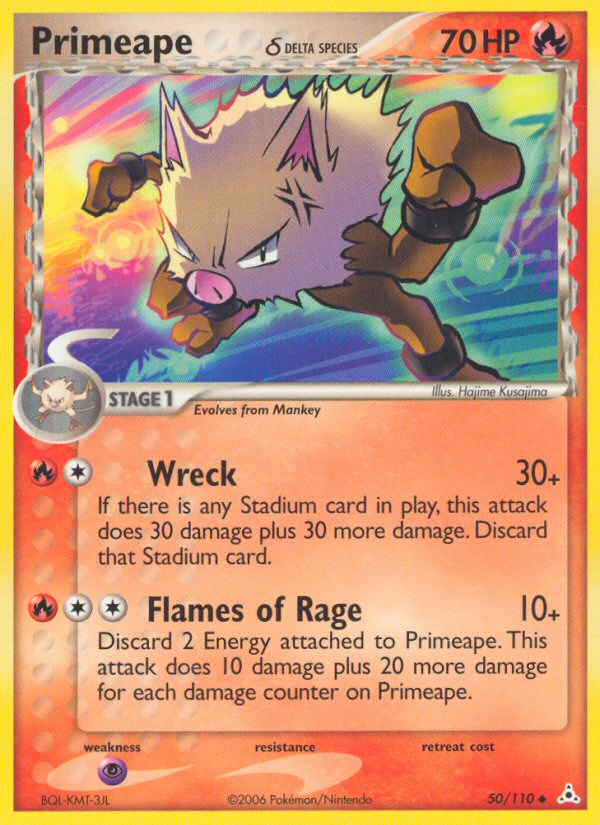 Primeape (50/110) (Delta Species) [EX: Holon Phantoms] | Rock City Comics