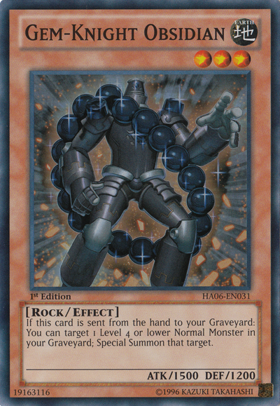 Gem-Knight Obsidian [HA06-EN031] Super Rare | Rock City Comics