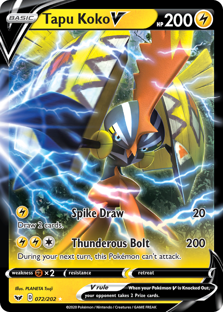 Tapu Koko V (072/202) [Sword & Shield: Base Set] | Rock City Comics