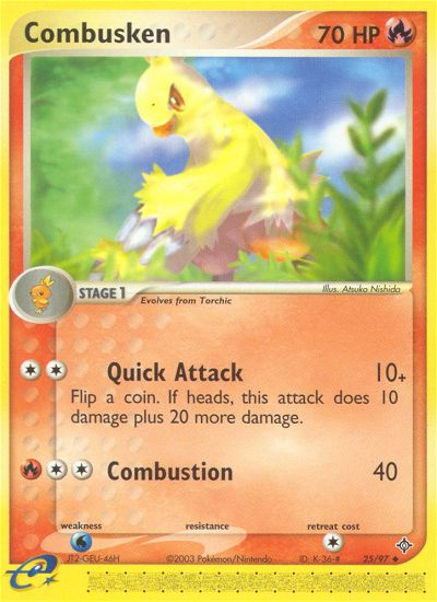 Combusken (25/97) [EX: Dragon] | Rock City Comics