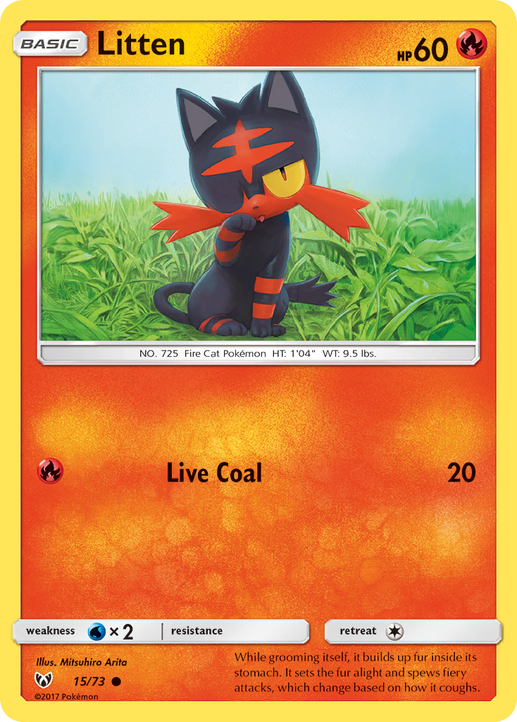 Litten (15/73) [Sun & Moon: Shining Legends] | Rock City Comics