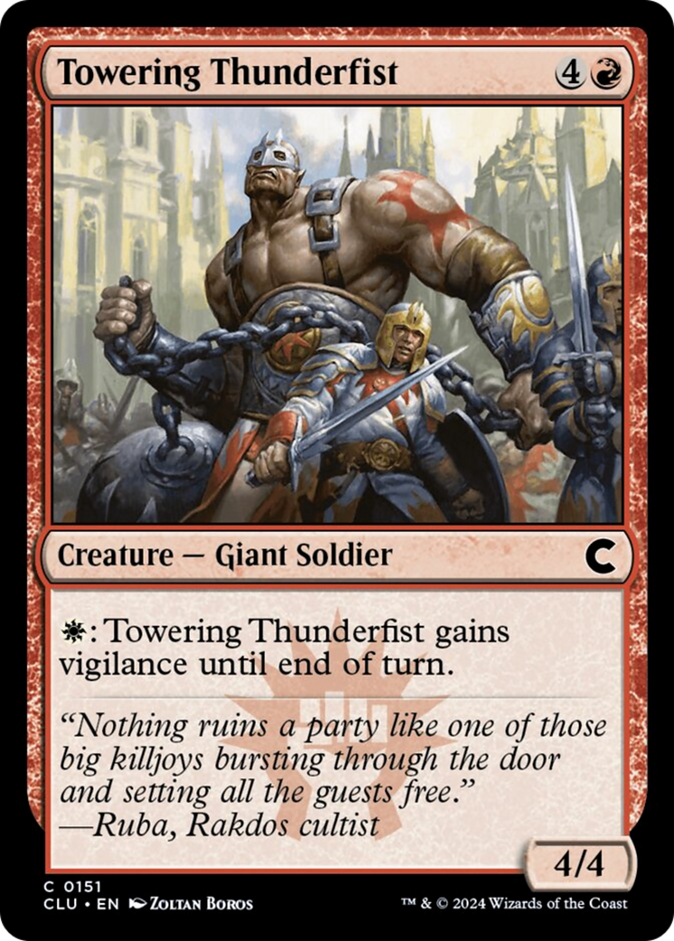 Towering Thunderfist [Ravnica: Clue Edition] | Rock City Comics