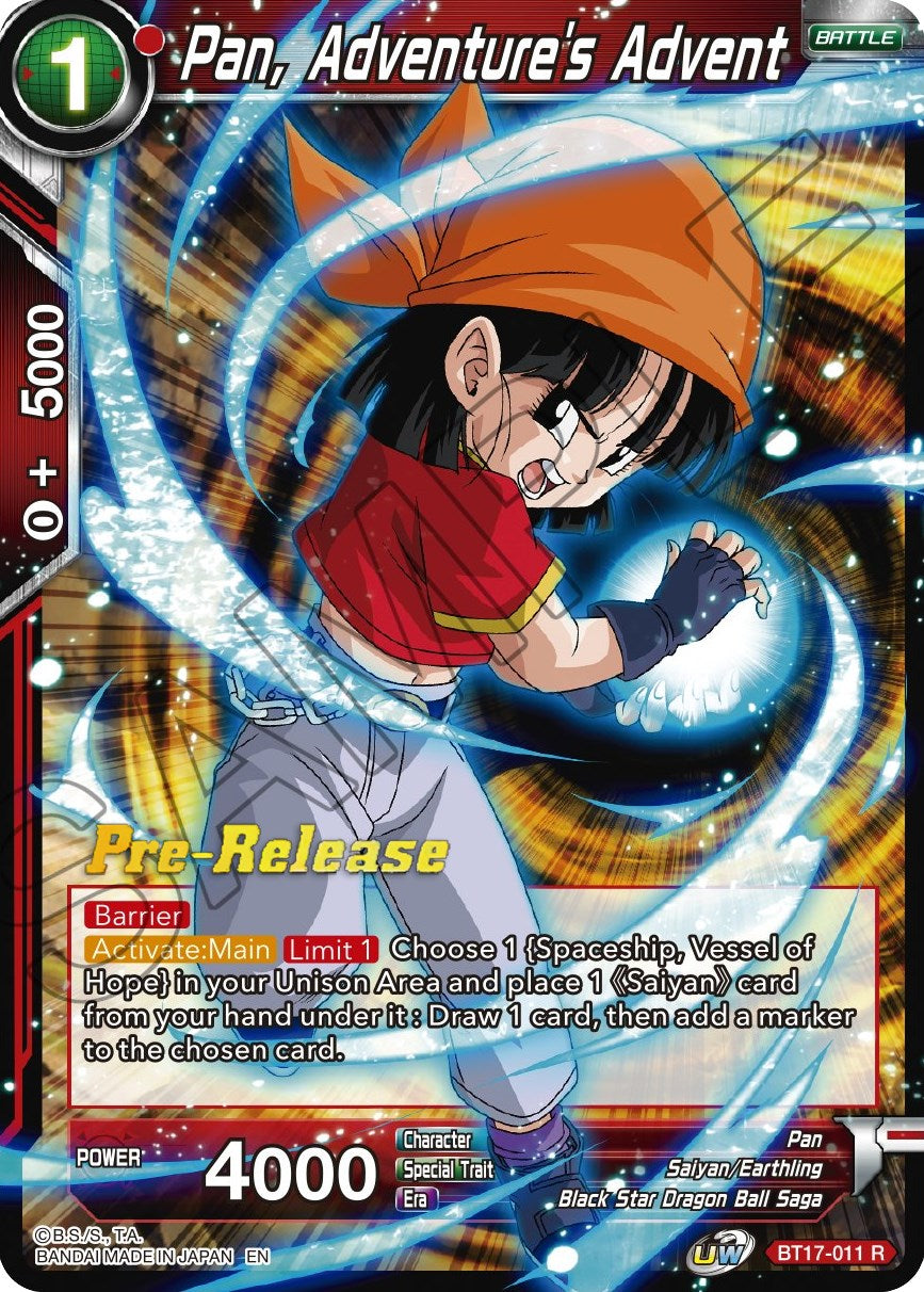 Pan, Adventure's Advent (BT17-011) [Ultimate Squad Prerelease Promos] | Rock City Comics