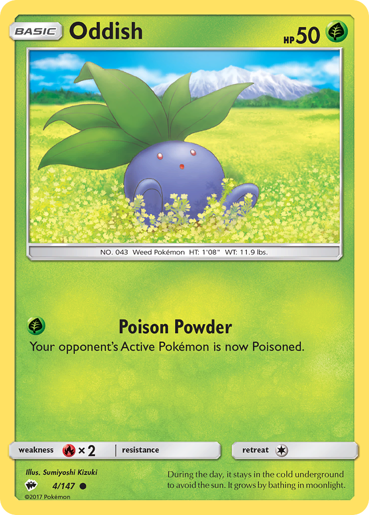 Oddish (4/147) [Sun & Moon: Burning Shadows] | Rock City Comics