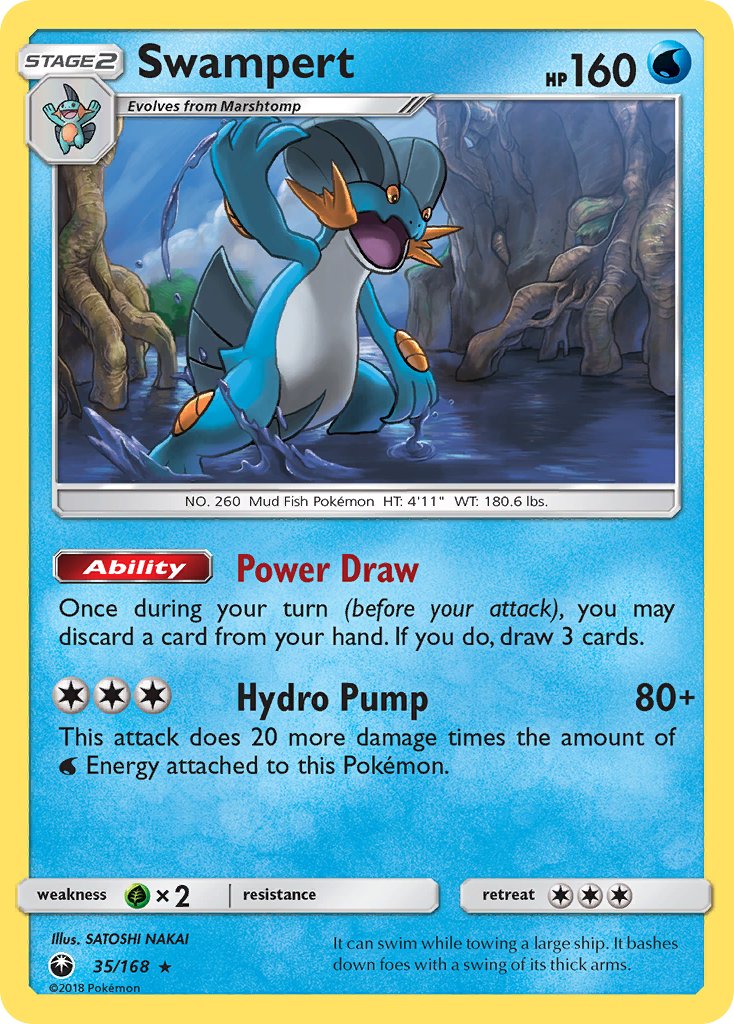 Swampert (35/168) (Theme Deck Exclusive) [Sun & Moon: Celestial Storm] | Rock City Comics