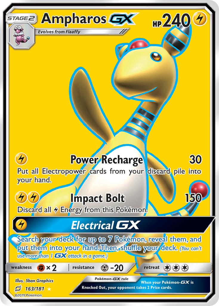 Ampharos GX (163/181) [Sun & Moon: Team Up] | Rock City Comics