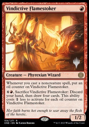 Vindictive Flamestoker (Promo Pack) [Phyrexia: All Will Be One Promos] | Rock City Comics