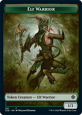 Elf Warrior // Soldier Double-Sided Token [Starter Commander Decks] | Rock City Comics