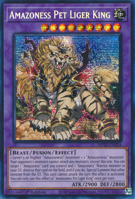 Amazoness Pet Liger King [MP23-EN224] Prismatic Secret Rare | Rock City Comics