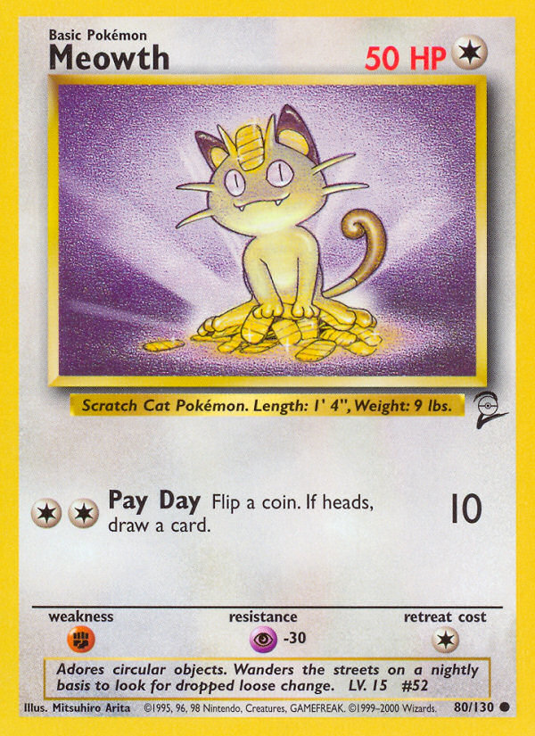 Meowth (80/130) [Base Set 2] | Rock City Comics