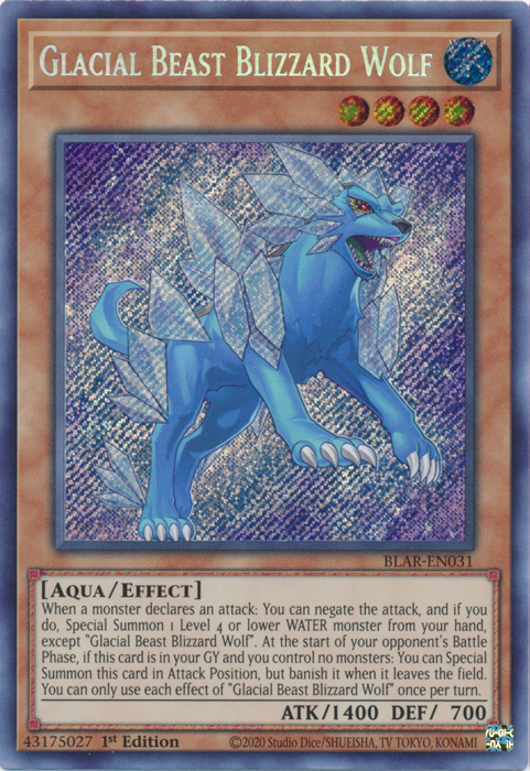 Glacial Beast Blizzard Wolf [BLAR-EN031] Secret Rare | Rock City Comics