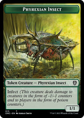 Phyrexian Wurm // Phyrexian Insect Double-Sided Token [Phyrexia: All Will Be One Commander Tokens] | Rock City Comics