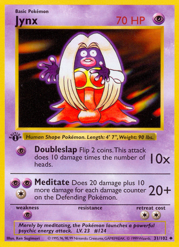 Jynx (31/102) (Shadowless) [Base Set 1st Edition] | Rock City Comics