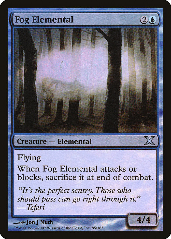 Fog Elemental (Premium Foil) [Tenth Edition] | Rock City Comics