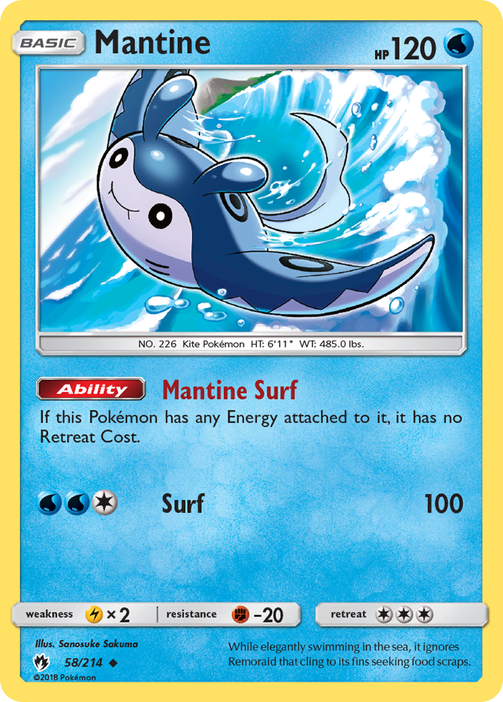 Mantine (58/214) [Sun & Moon: Lost Thunder] | Rock City Comics