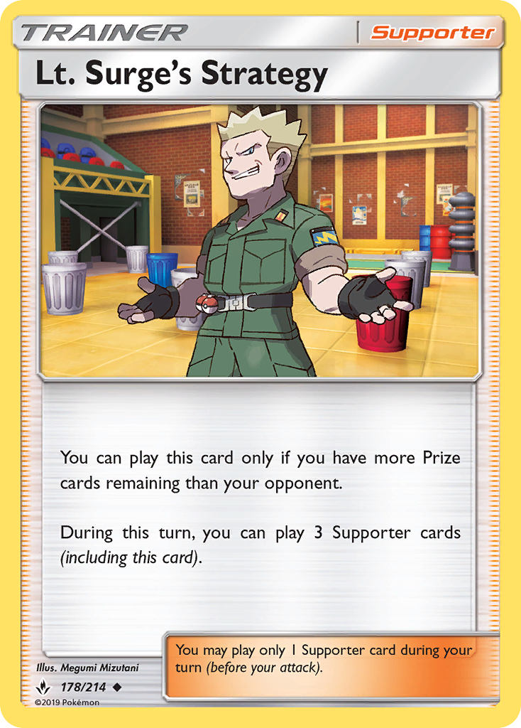 Lt. Surge's Strategy (178/214) [Sun & Moon: Unbroken Bonds] | Rock City Comics