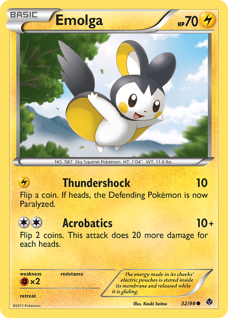 Emolga (32/98) [Black & White: Emerging Powers] | Rock City Comics