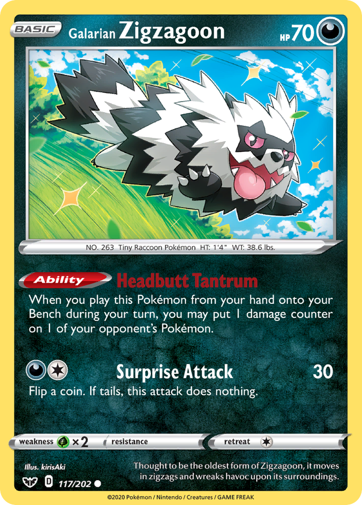 Galarian Zigzagoon (117/202) [Sword & Shield: Base Set] | Rock City Comics