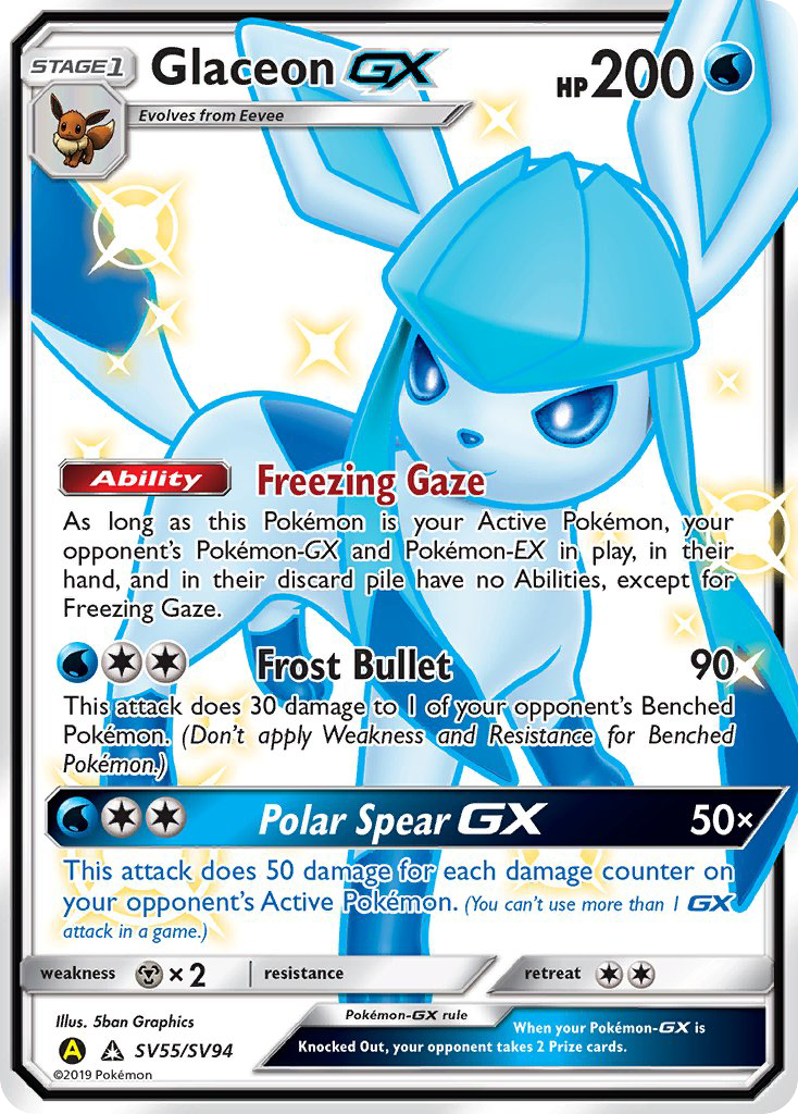 Glaceon GX (SV55/SV94) [Sun & Moon: Hidden Fates - Shiny Vault] | Rock City Comics