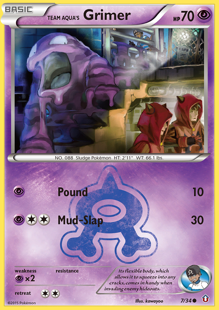 Team Aqua's Grimer (7/34) [XY: Double Crisis] | Rock City Comics