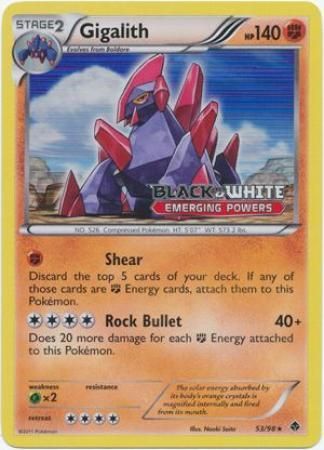 Gigalith (53/98) (Prerelease Promo) [Black & White: Black Star Promos] | Rock City Comics