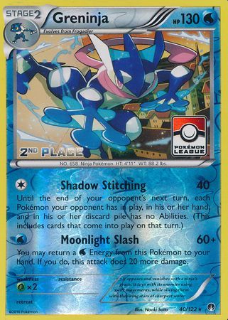 Greninja (40/122) (League Promo 2nd Place) [XY: BREAKpoint] | Rock City Comics