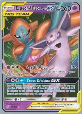 Espeon & Deoxys GX (72/236) (Perfection - Henry Brand) [World Championships 2019] | Rock City Comics