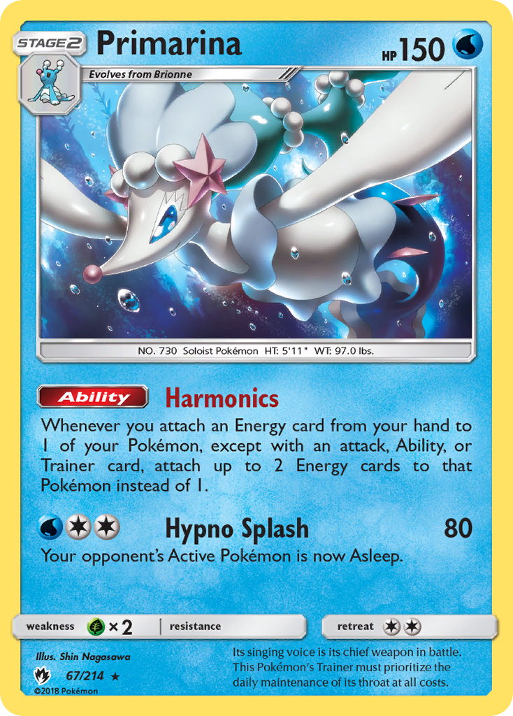 Primarina (67/214) [Sun & Moon: Lost Thunder] | Rock City Comics