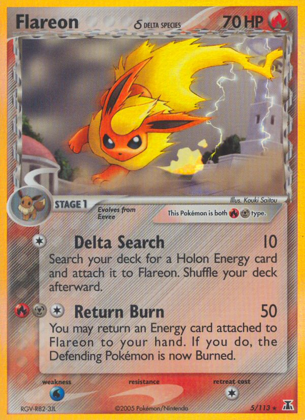 Flareon (5/113) (Delta Species) [EX: Delta Species] | Rock City Comics