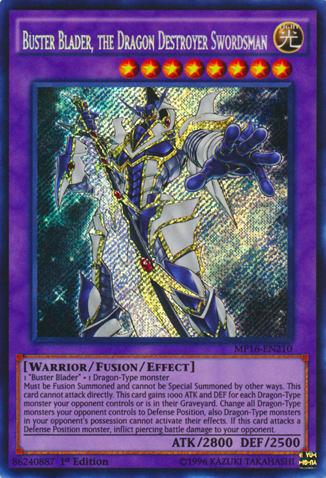 Buster Blader, the Dragon Destroyer Swordsman [MP16-EN210] Secret Rare | Rock City Comics