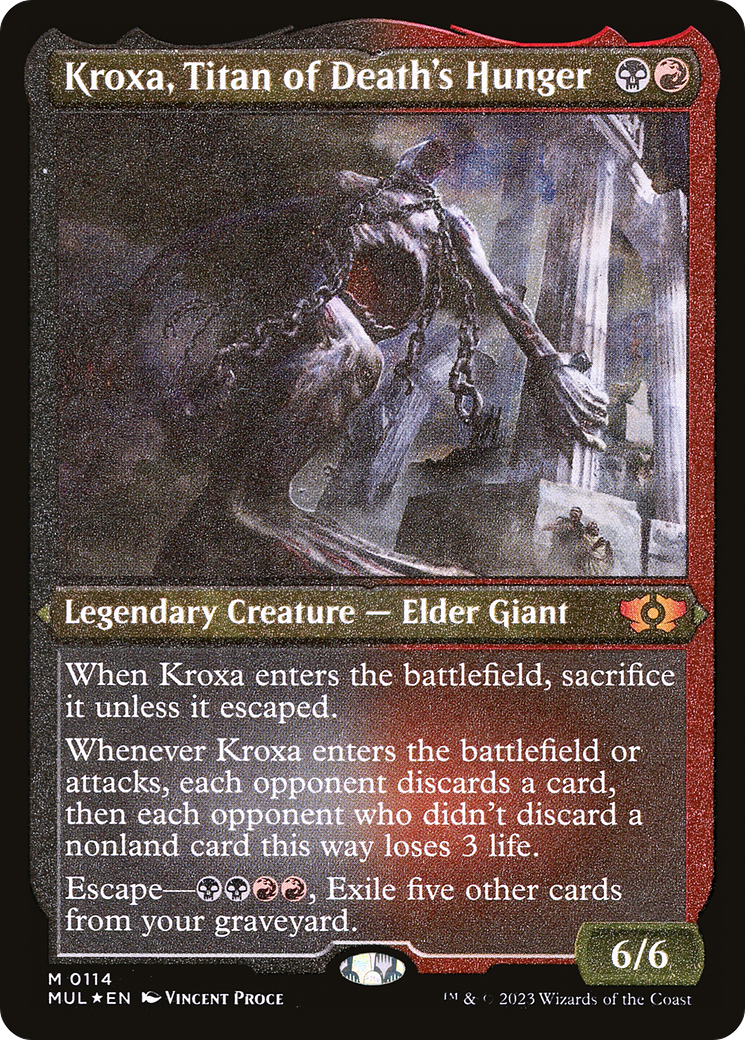 Kroxa, Titan of Death's Hunger (Foil Etched) [Multiverse Legends] | Rock City Comics